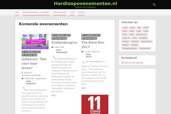hardloopevenementen.nl site used Pingraphy