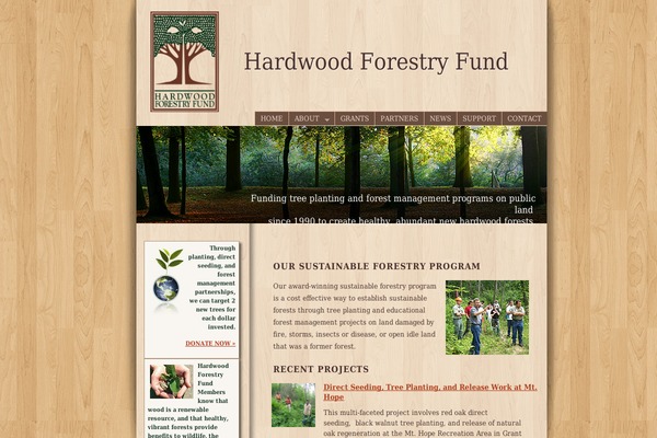 hardwoodforestryfund.org site used 3col_menu