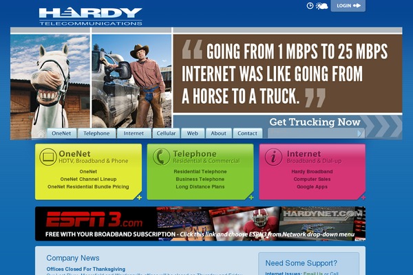 Hardy theme site design template sample