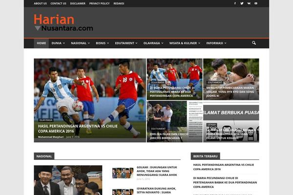 hariannusantara.com site used Newspaper