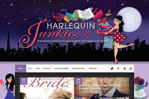 harlequinjunkie.com site used Harlequin-junkie