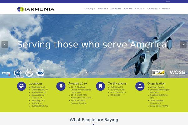 Harmonia theme site design template sample