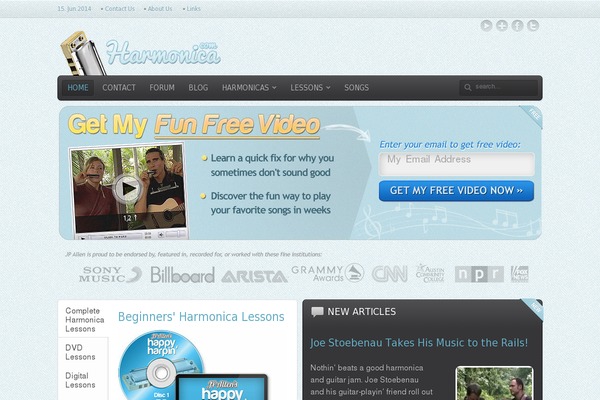 harmonica.com site used Harmonica.com.v3