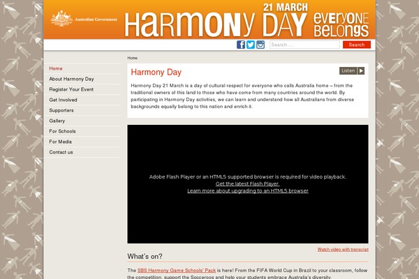 harmony.gov.au site used Harmonyday