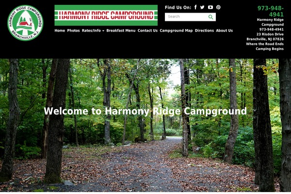 Camping theme site design template sample