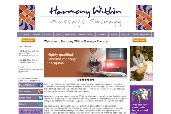 harmonywithinmassagetherapy.com site used Flexxelegant