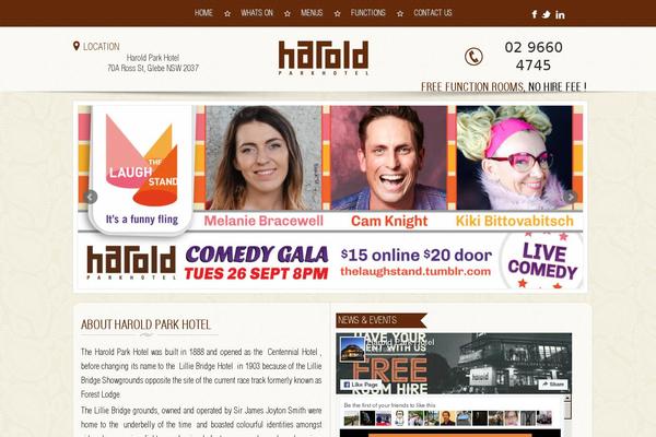 haroldparkhotel.com.au site used Harold