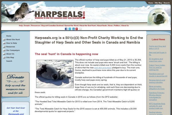 harpseals.org site used Socialreach