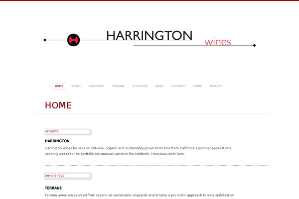 harringtonwine.com site used Chateau-master