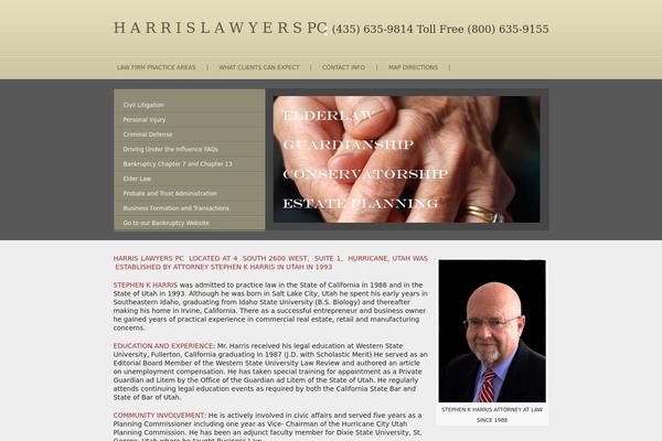 Harris theme site design template sample