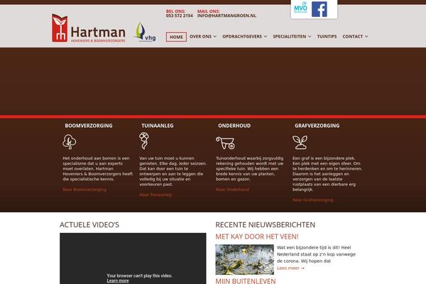 hartmangroen.nl site used Hartman
