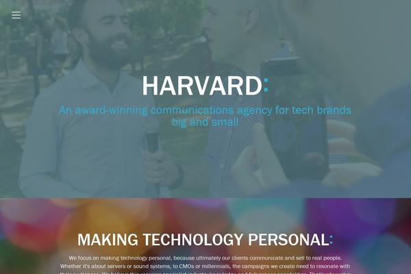 Harvard theme site design template sample