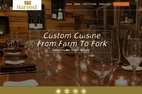 Harvest theme site design template sample