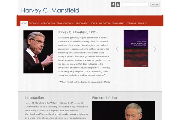 harveymansfield.org site used Thegreatthinkers