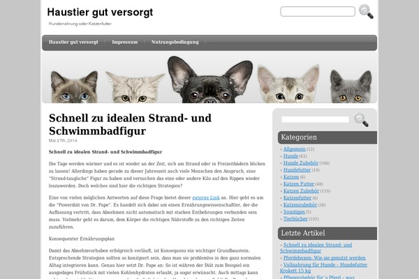 haustier-gut-versorgt.de site used Cute-pets-template