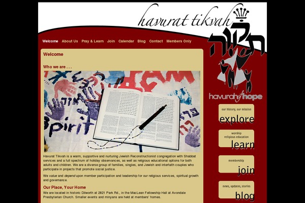 havurattikvah.org site used Ht-theme