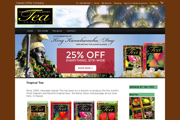 hawaiianislandstea.com site used Royalkona