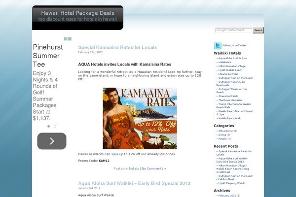 hawaiihotelpackagedeals.com site used Blue21