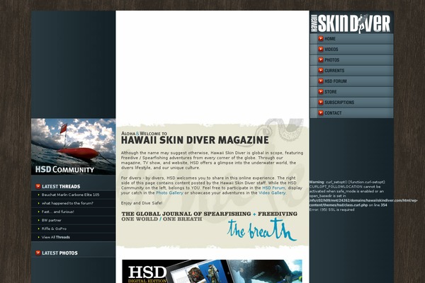 hawaiiskindiver.com site used Hsd