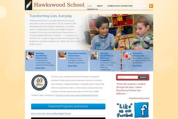 hawkswoodschool.net site used Naturel Theme