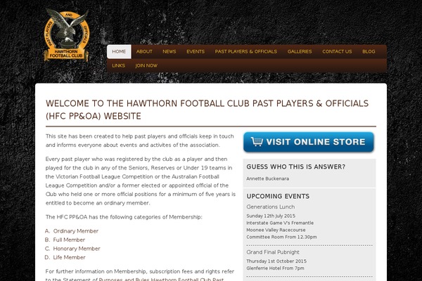 hawthornpastplayers.com.au site used Hawthornpp