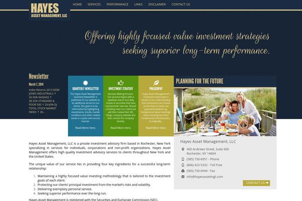 Hayes theme site design template sample