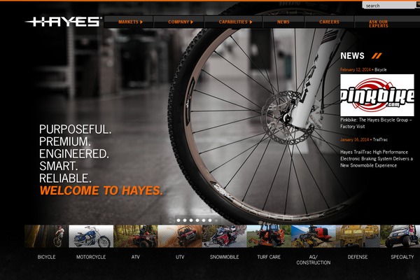 Hayes theme site design template sample