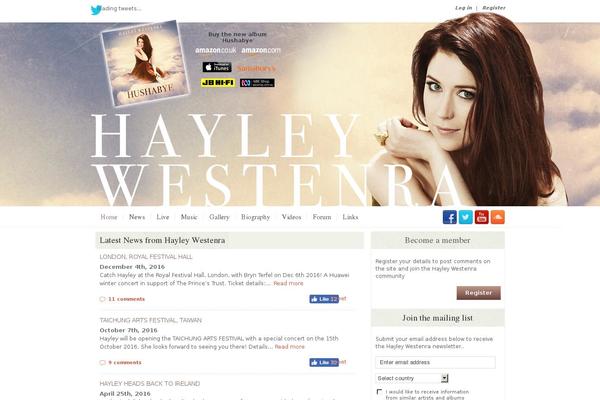 hayleywestenra.com site used Include