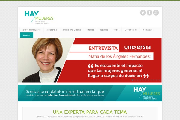 haymujeres.cl site used Mh-theme