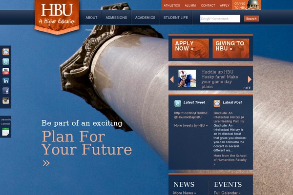 hbu.edu site used Husky