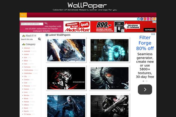 Wallpaper theme site design template sample