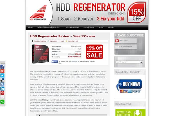 hddreg.com site used Biketheme