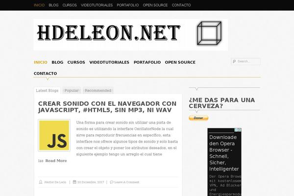 hdeleon.net site used Twenty Sixteen
