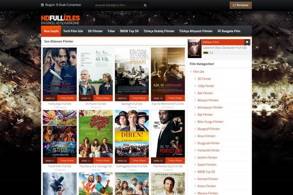 filmizle WordPress theme, websites list used filmizle theme filmizle theme websites examples