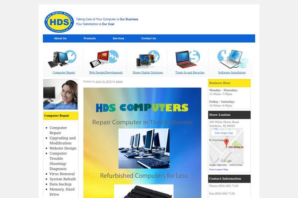 Twenty Ten theme site design template sample