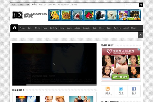 wallpapers WordPress theme, websites list used wallpapers theme wallpapers theme websites examples