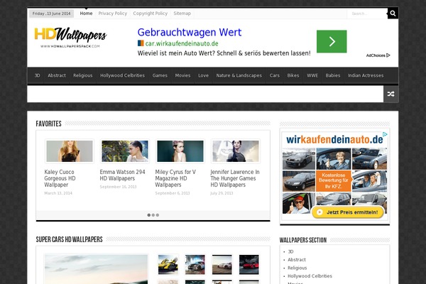 Sahifa theme site design template sample