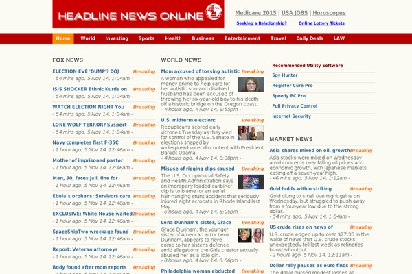 headlinenewsonline.com site used Onenews Premium