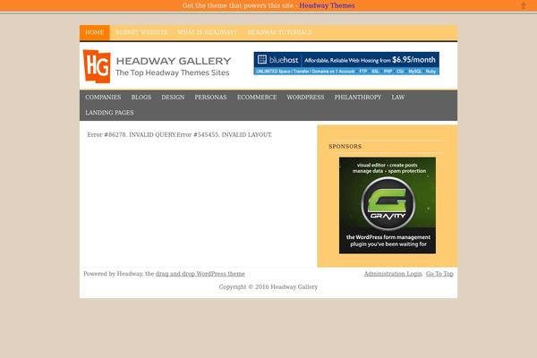 Headway theme site design template sample