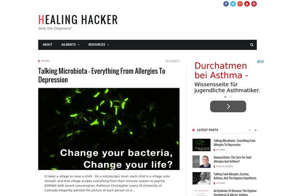 healinghacker.com site used MaxBlog