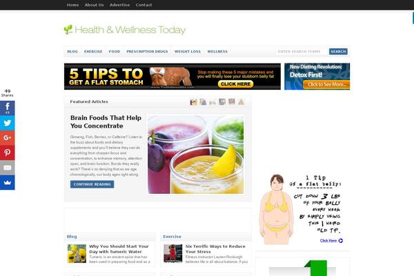 healthandwellnesstoday.com site used Wp Clear321