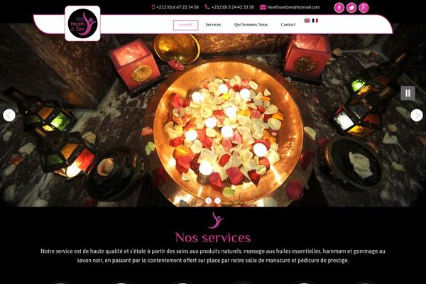 Spa theme site design template sample