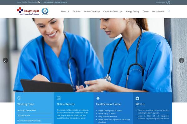 HealthCenter theme site design template sample