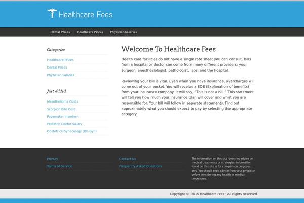healthcarefees.com site used Healthcare