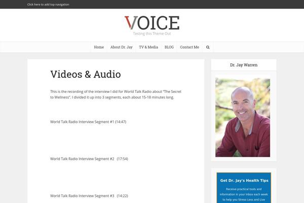 healthcoachingwithdrjay.com site used Voice