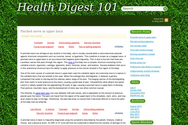 healthdigest101.com site used Greenblog