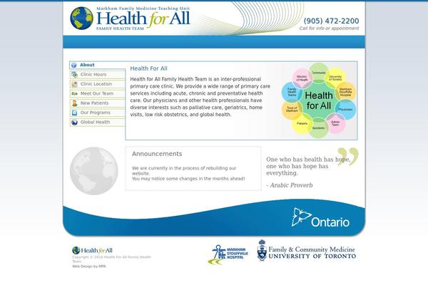 healthforallfht.ca site used Healthforall