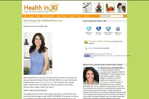 healthin30.com site used Light