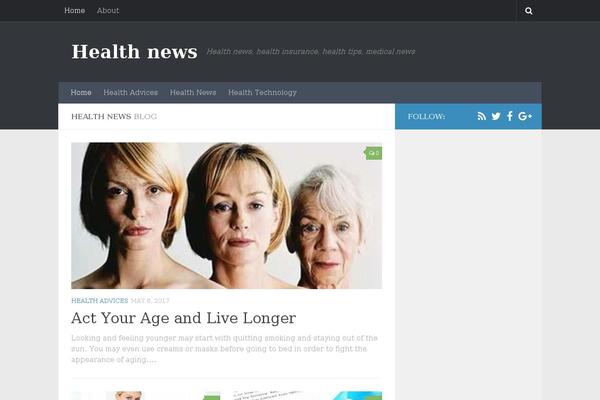 Hueman theme site design template sample