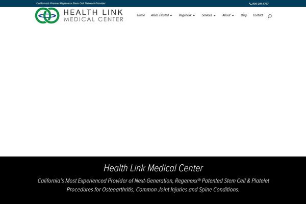 healthlinkcenter.com site used Divi-child-regenexx-network